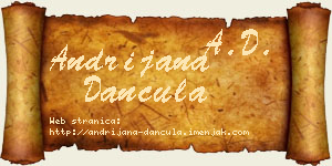 Andrijana Dančula vizit kartica